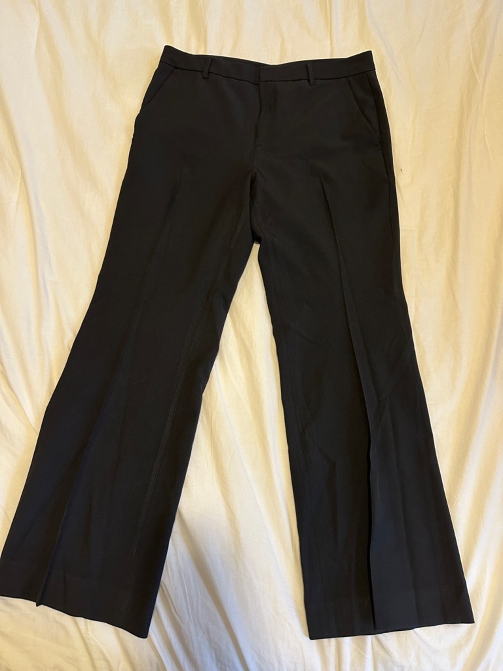 NWOT Banana Republic Women's Pleated Bootcut Dress Pants Black Size 12 Petite